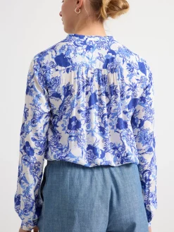 Blusar & Skjortor>Lindex Langarmad Blus Light Dusty White