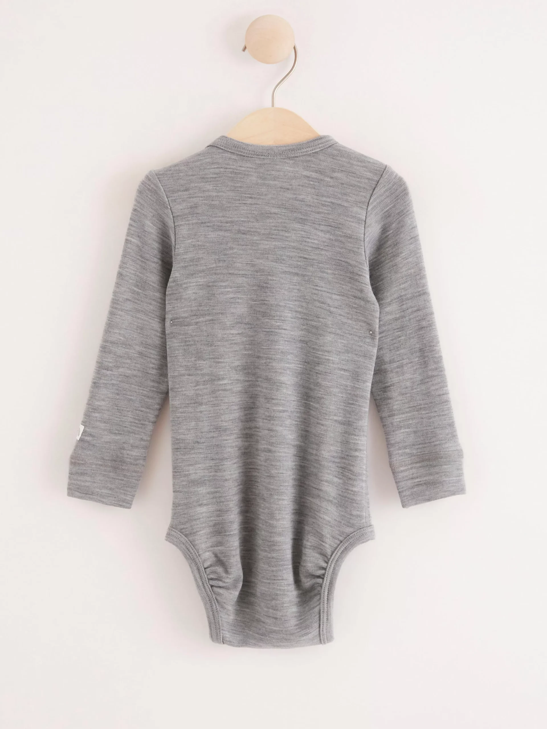 Bodies>Lindex Langarmad Body I Merinoull Grey Melange