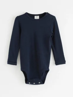 Bodies>Lindex Langarmad Body I Merinoull Navy