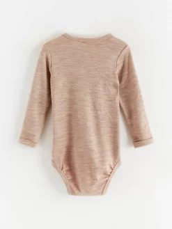 Bodies>Lindex Langarmad Body I Merinoull Light Beige Melange
