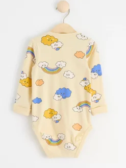 Bodies>Lindex Langarmad Body Med Moln Light Yellow