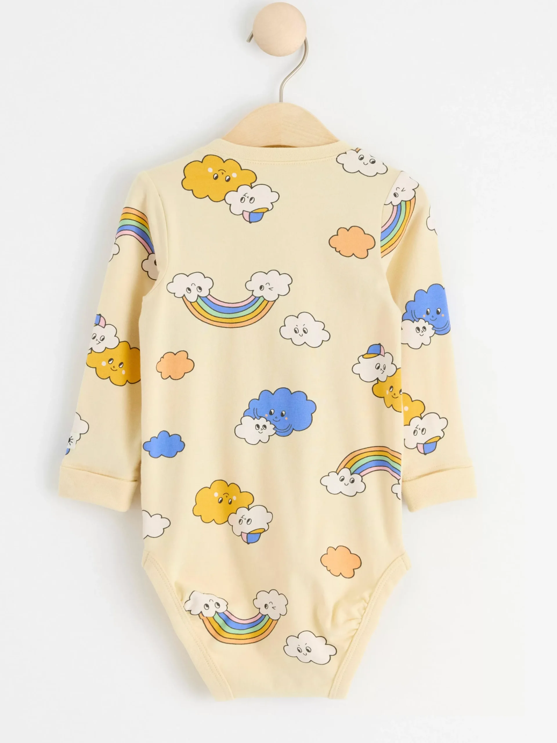 Bodies>Lindex Langarmad Body Med Moln Light Yellow