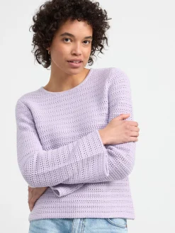 Tröjor & Cardigans>Lindex Langarmad Halstickad Troja Light Lilac