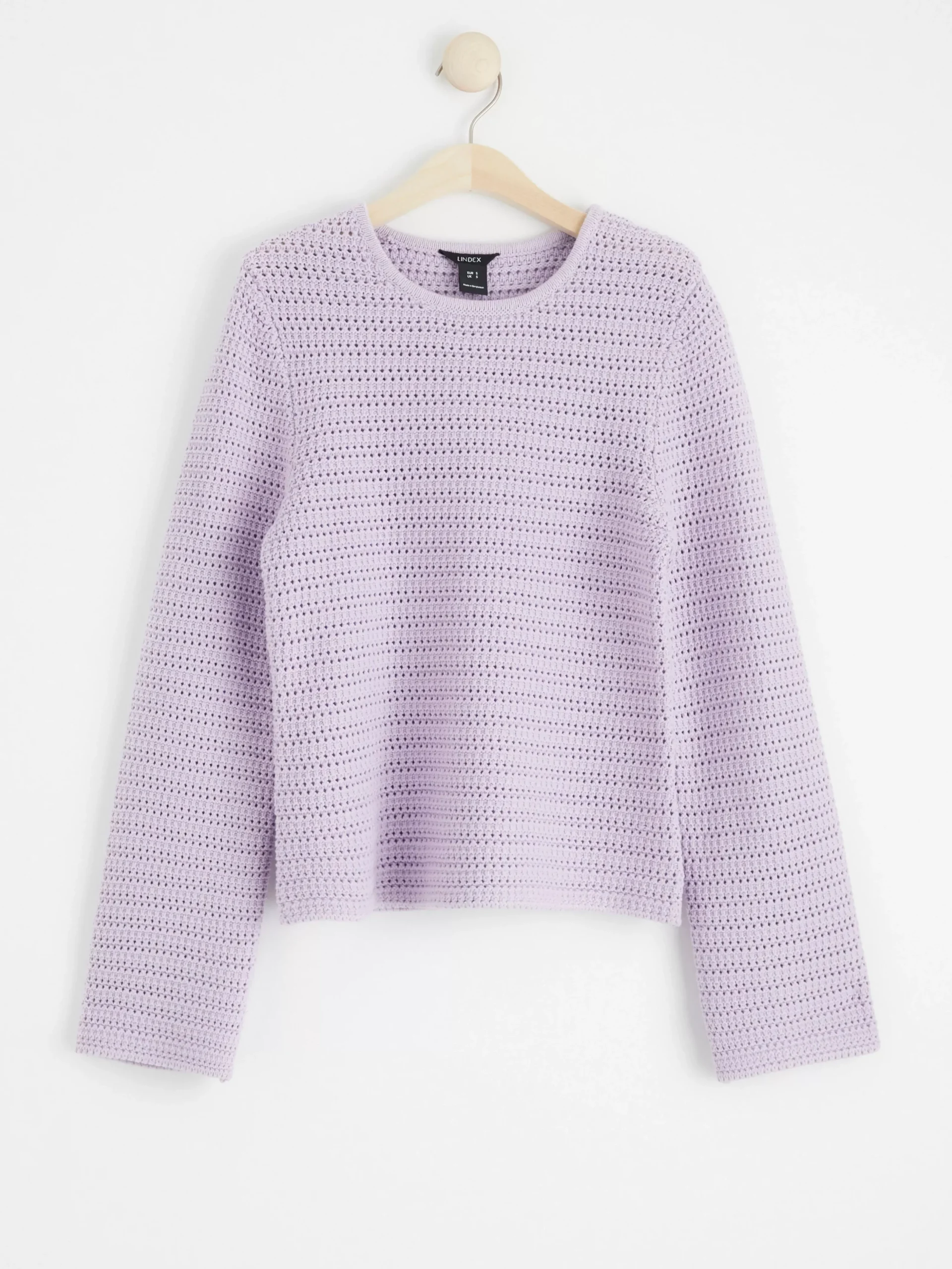 Tröjor & Cardigans>Lindex Langarmad Halstickad Troja Light Lilac