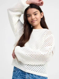 Tröjor & Cardigans>Lindex Langarmad Halstickad Troja Off White