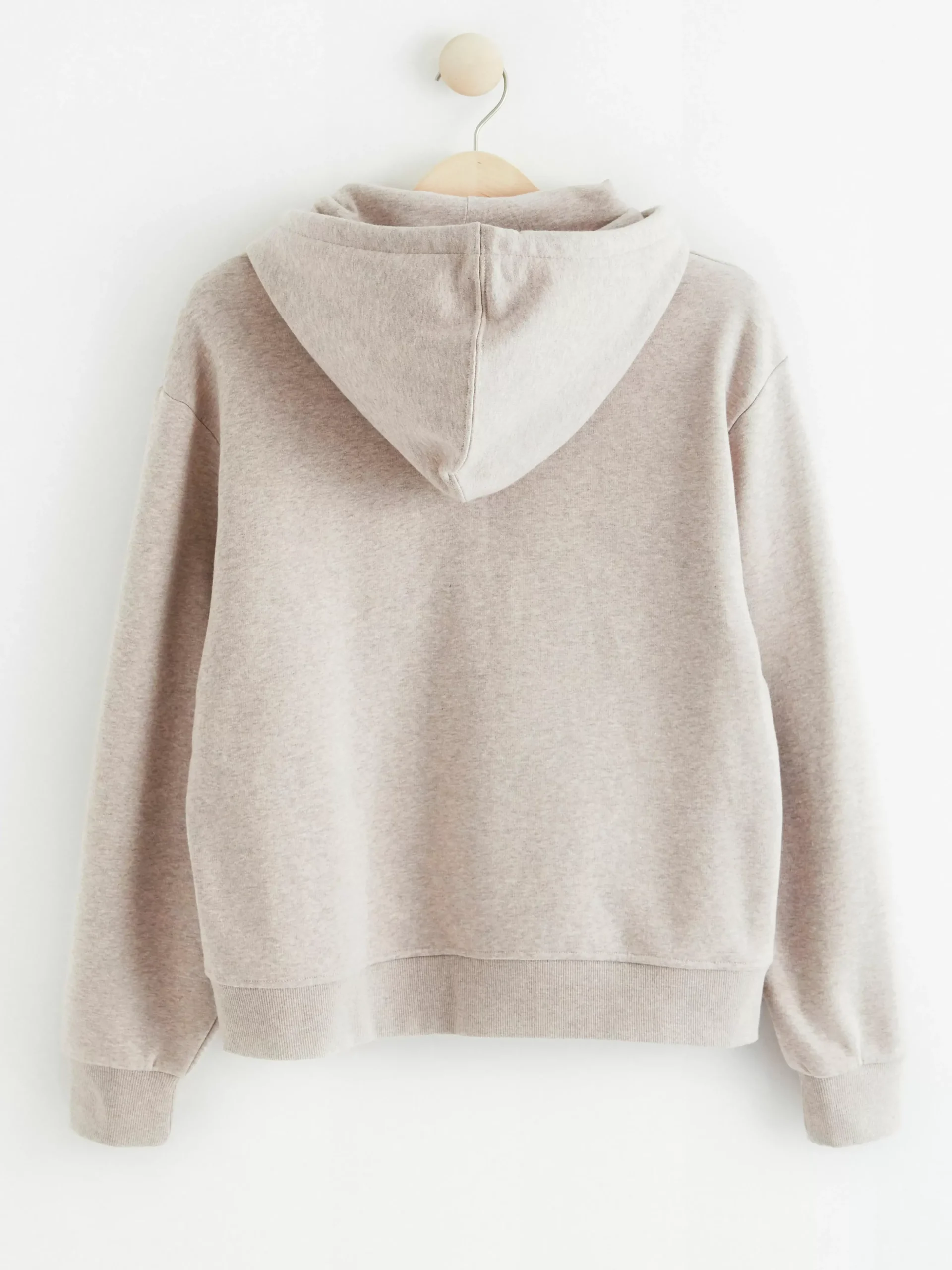 Toppar & T-Shirts>Lindex Langarmad Hoodie Light Beige Melange