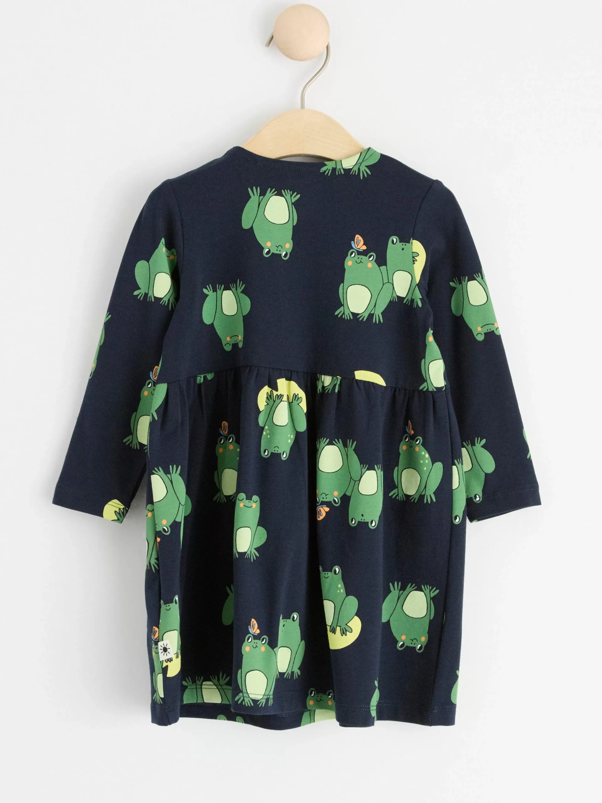 Klänningar>Lindex Langarmad Klanning Med Grodor Dark Navy