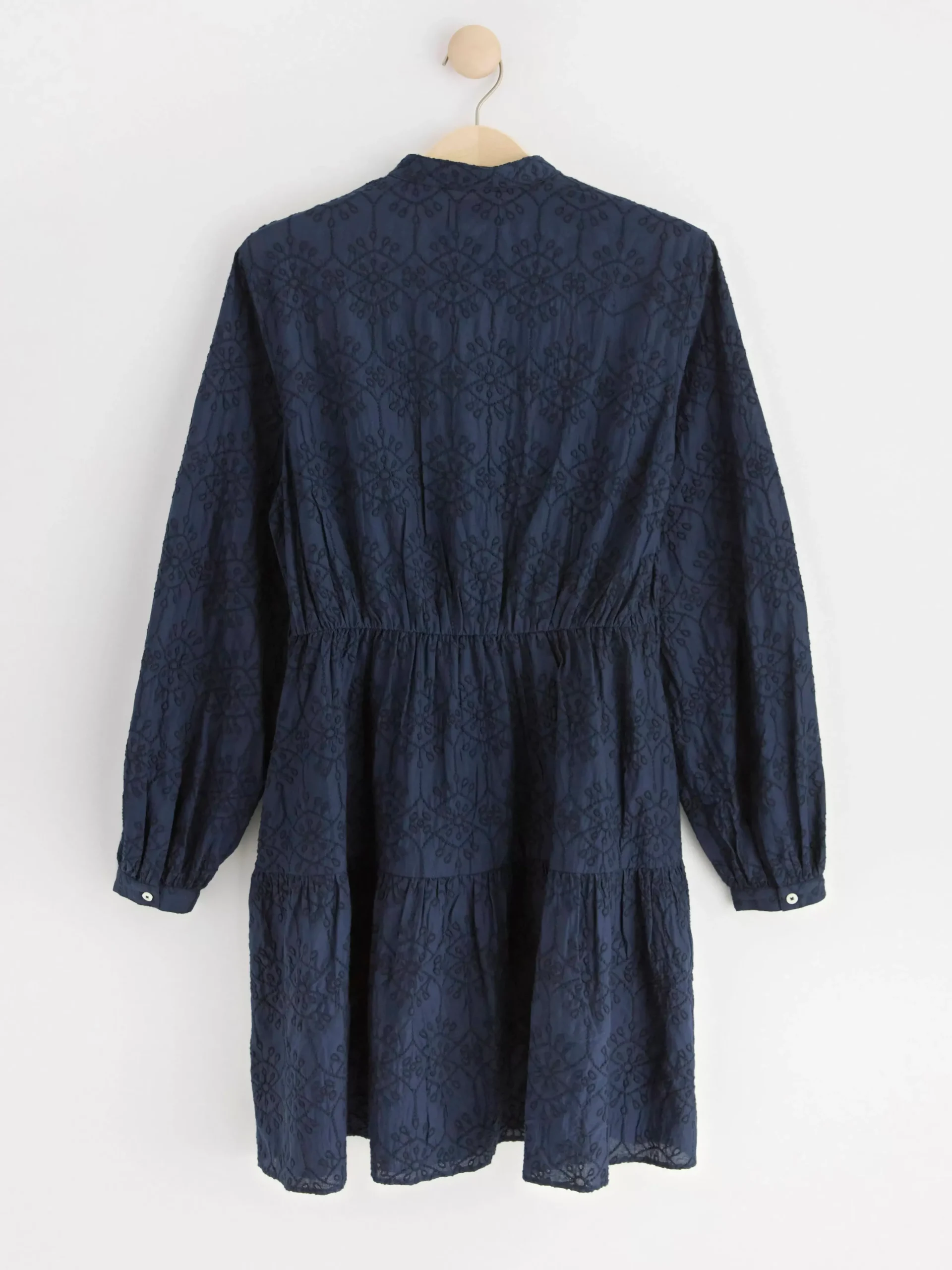 Klänningar>Lindex Langarmad Miniklanning Med Broderi Navy