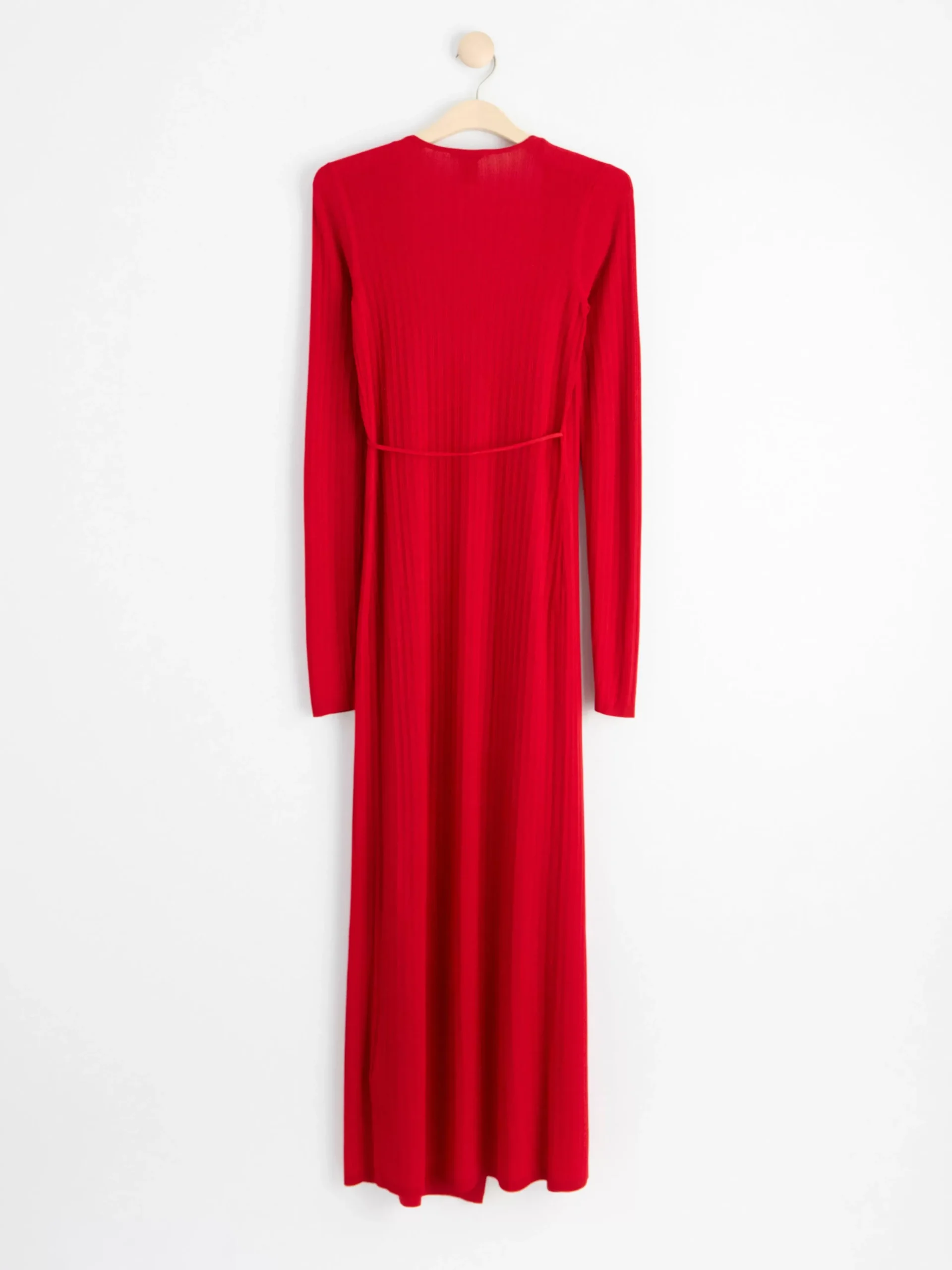 Klänningar>Lindex Langarmad Omlottklanning Dark Red