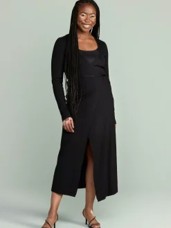 Klänningar>Lindex Langarmad Omlottklanning Black