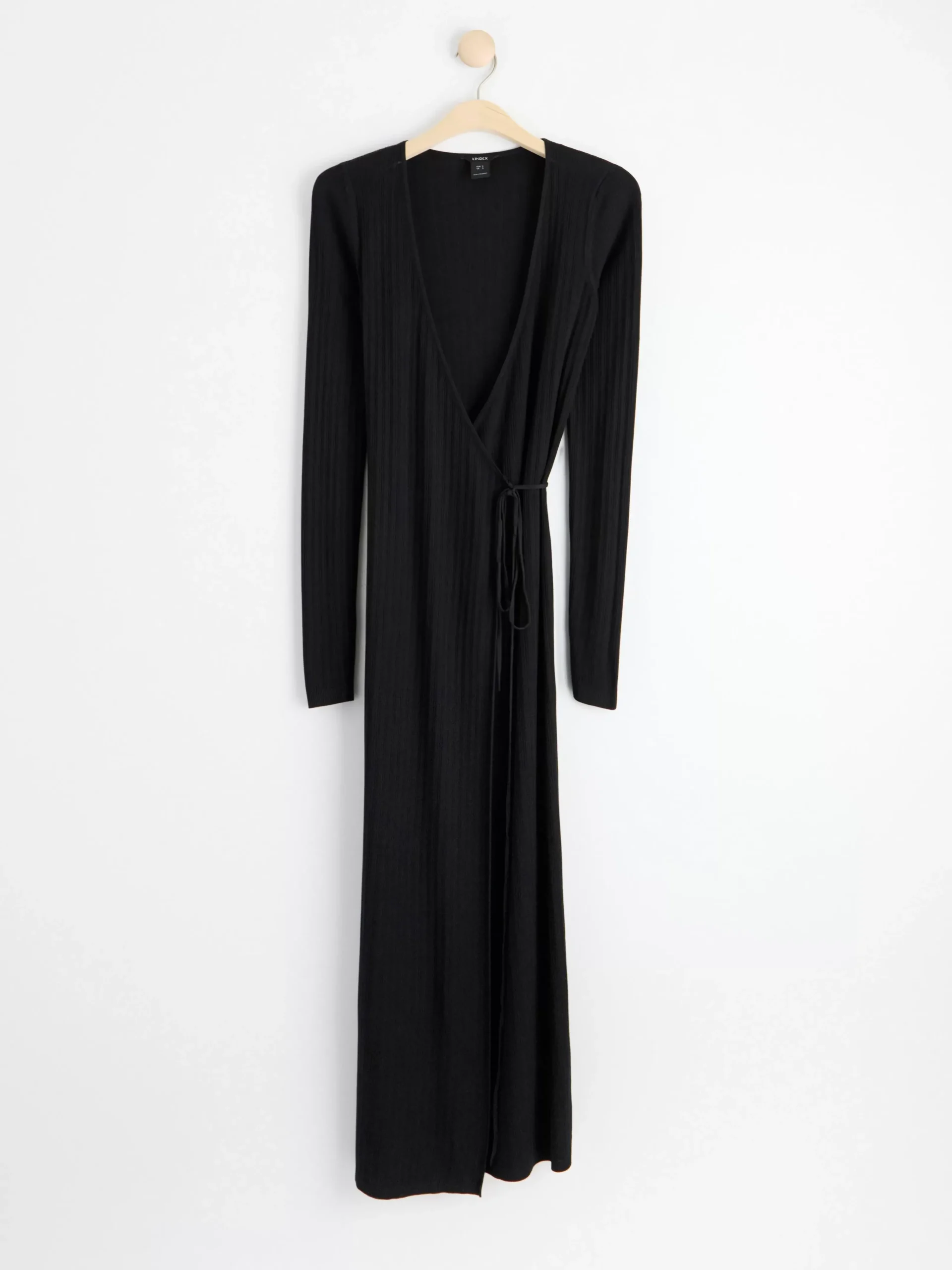 Klänningar>Lindex Langarmad Omlottklanning Black