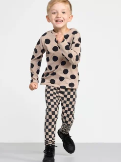 Toppar & T-Shirts>Lindex Langarmad Prickig Topp Beige