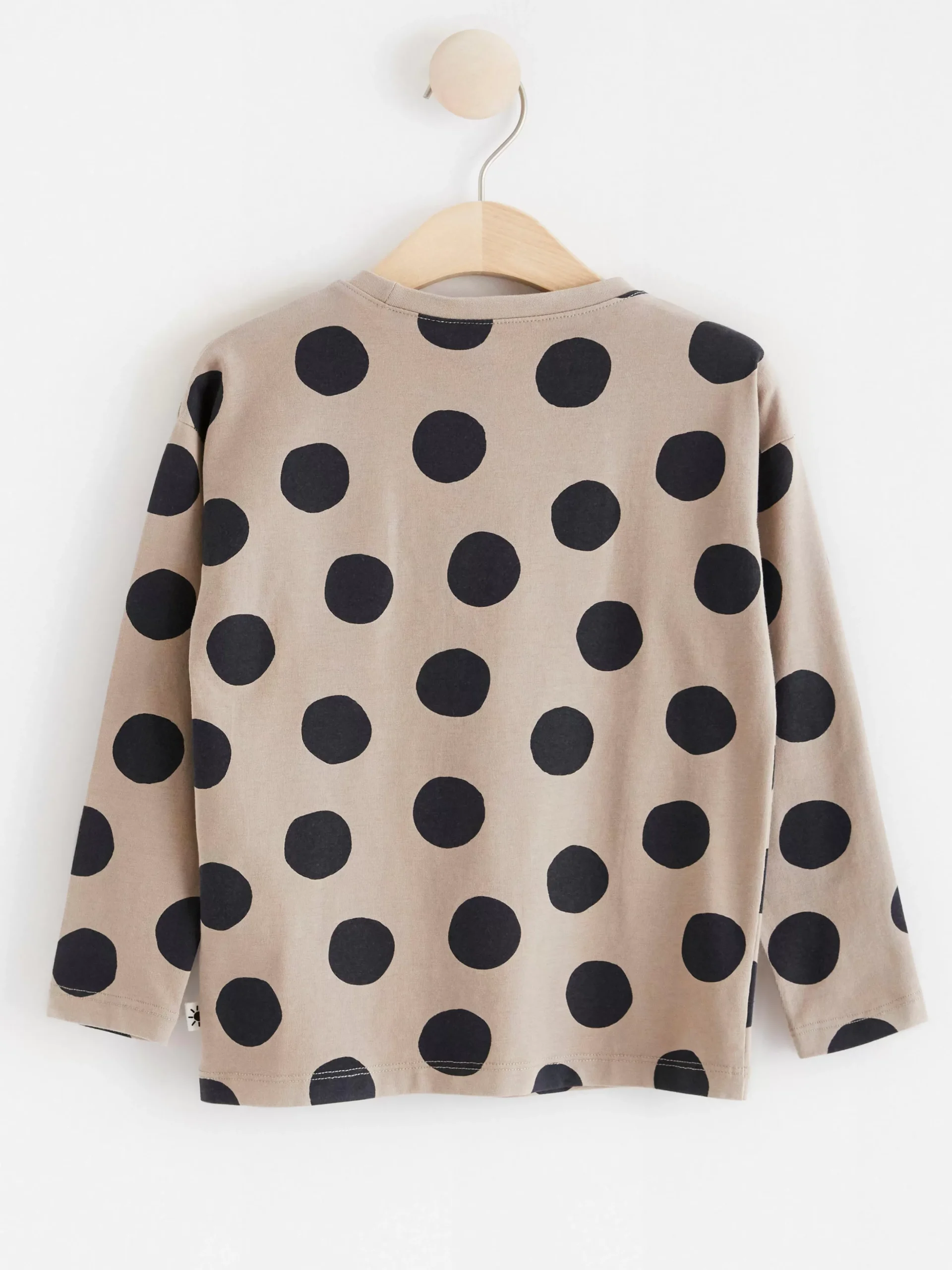 Toppar & T-Shirts>Lindex Langarmad Prickig Topp Beige