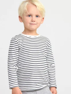 Toppar & T-Shirts>Lindex Langarmad Randig Topp Dark Navy