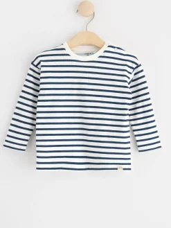 Toppar & T-Shirts>Lindex Langarmad Randig Topp Dark Blue