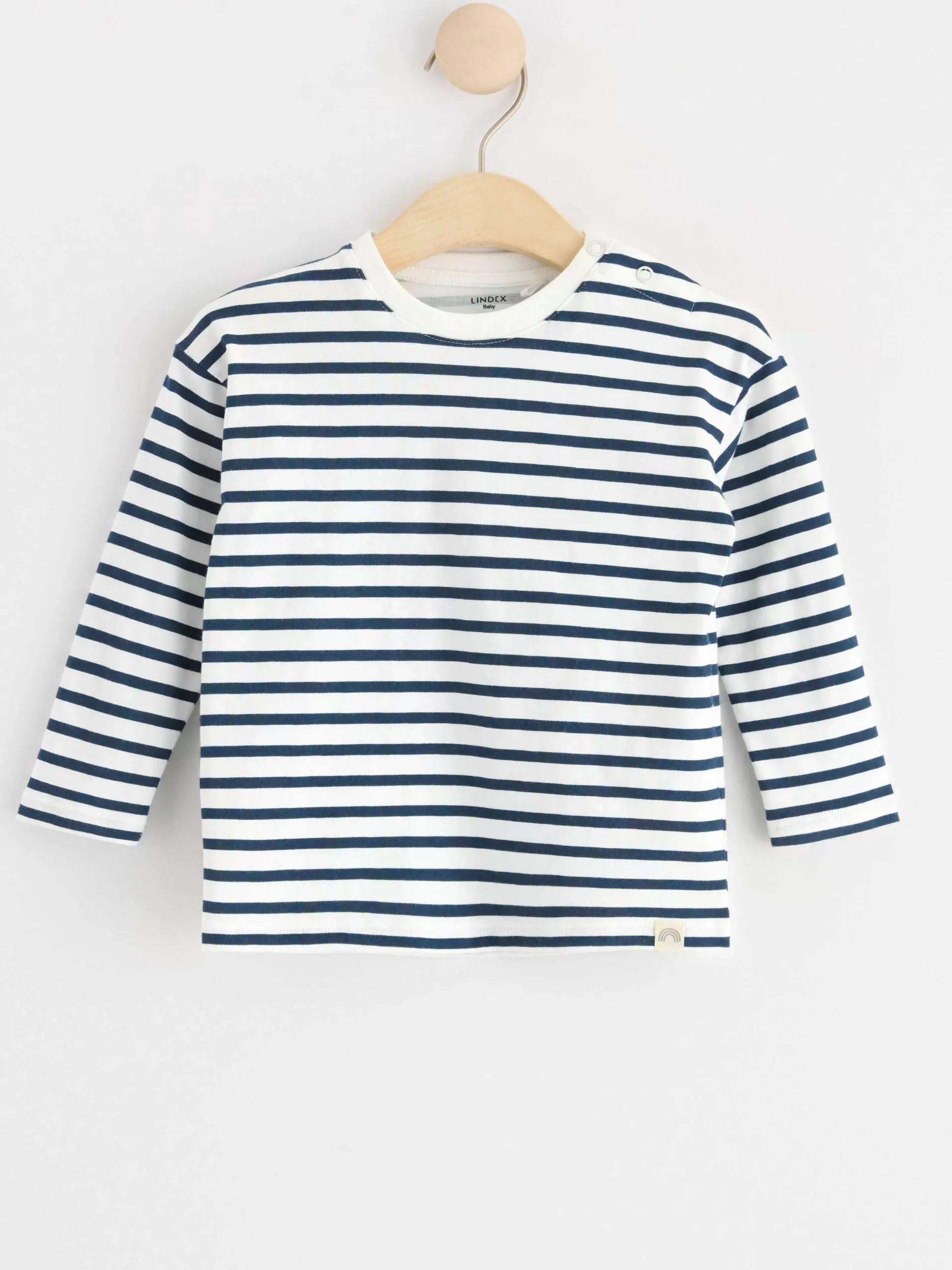 Toppar & T-Shirts>Lindex Langarmad Randig Topp Dark Blue