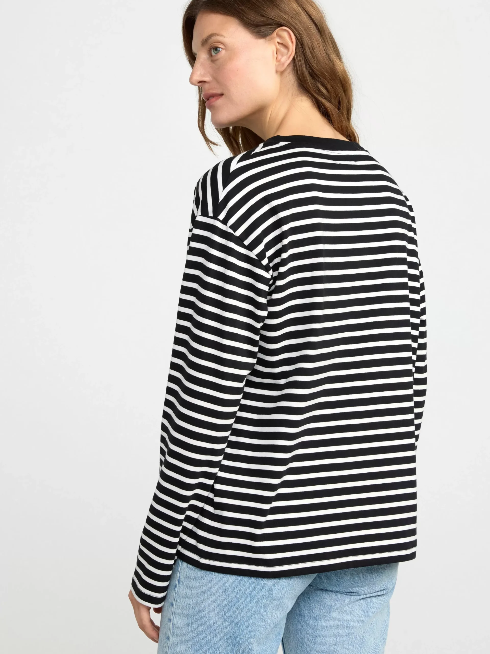 Toppar & T-Shirts>Lindex Langarmad Randig Topp Black