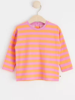 Toppar & T-Shirts>Lindex Langarmad Randig Troja Light Lilac