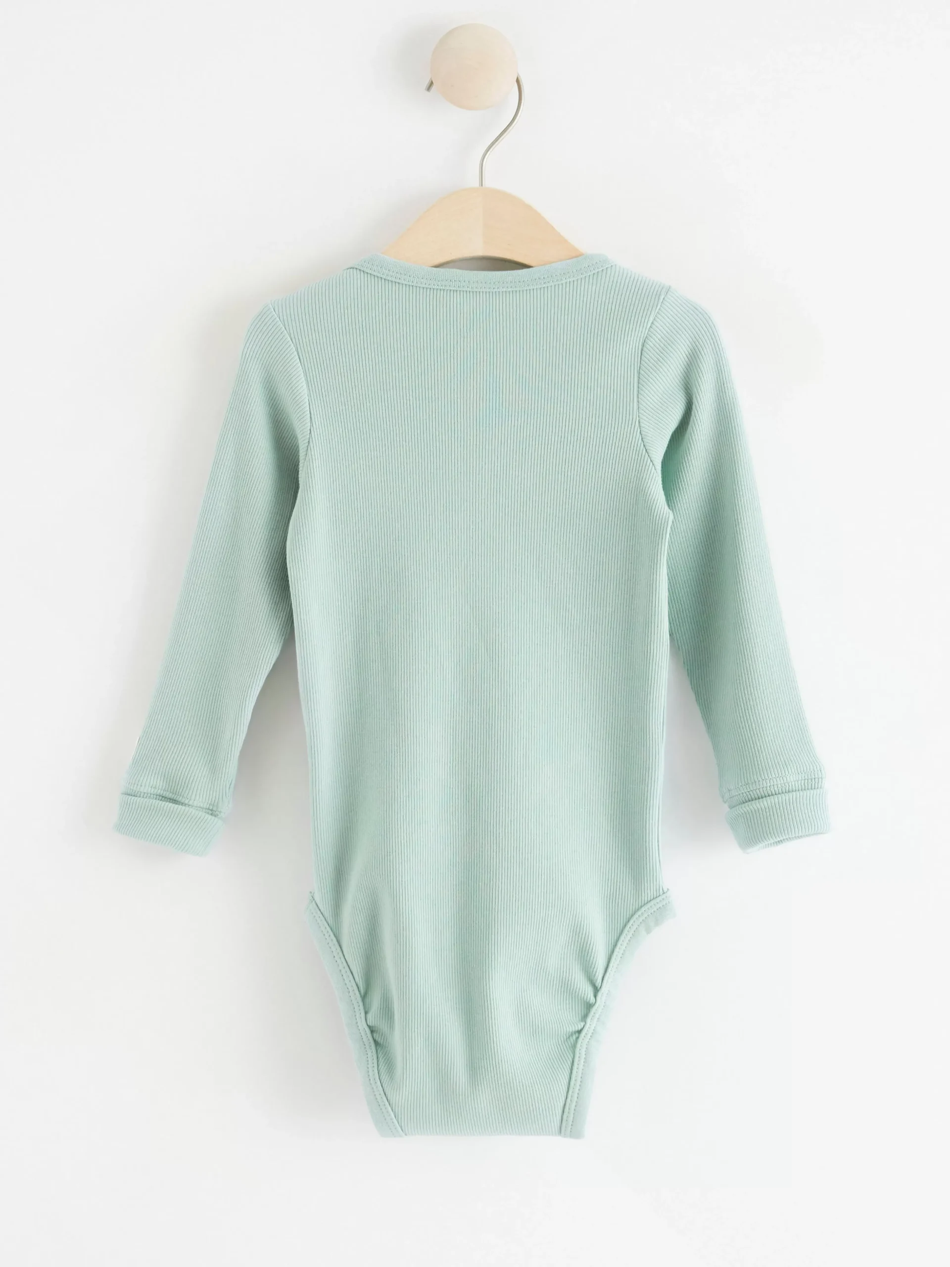 Bodies>Lindex Langarmad Ribbad Body Light Dusty Aqua