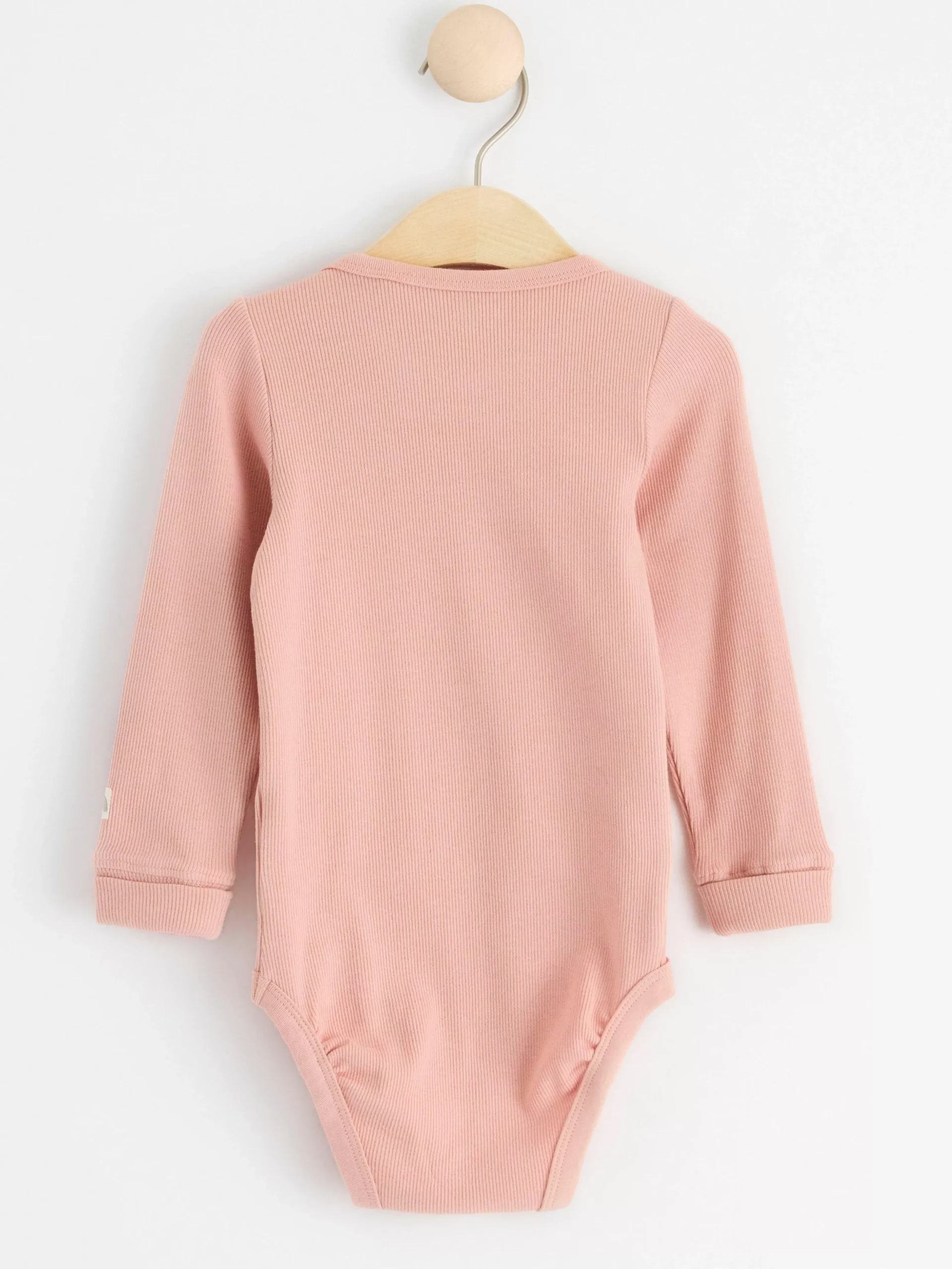 Bodies>Lindex Langarmad Ribbad Body Pink