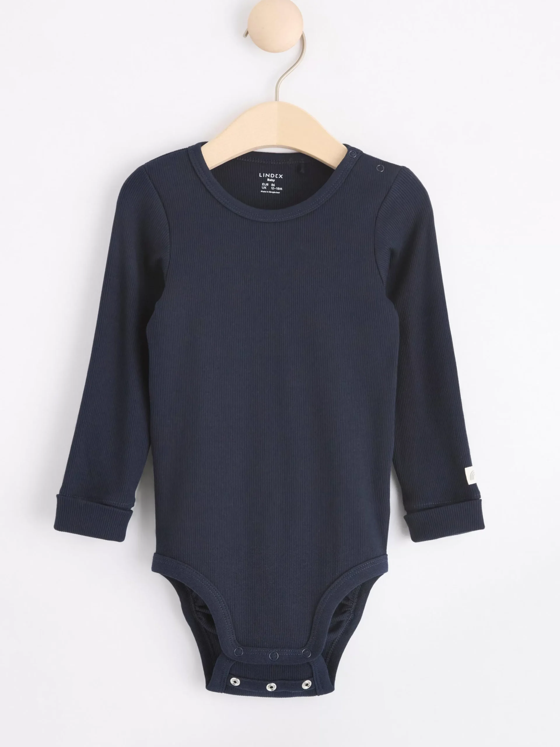Bodies>Lindex Langarmad Ribbad Body Dark Navy