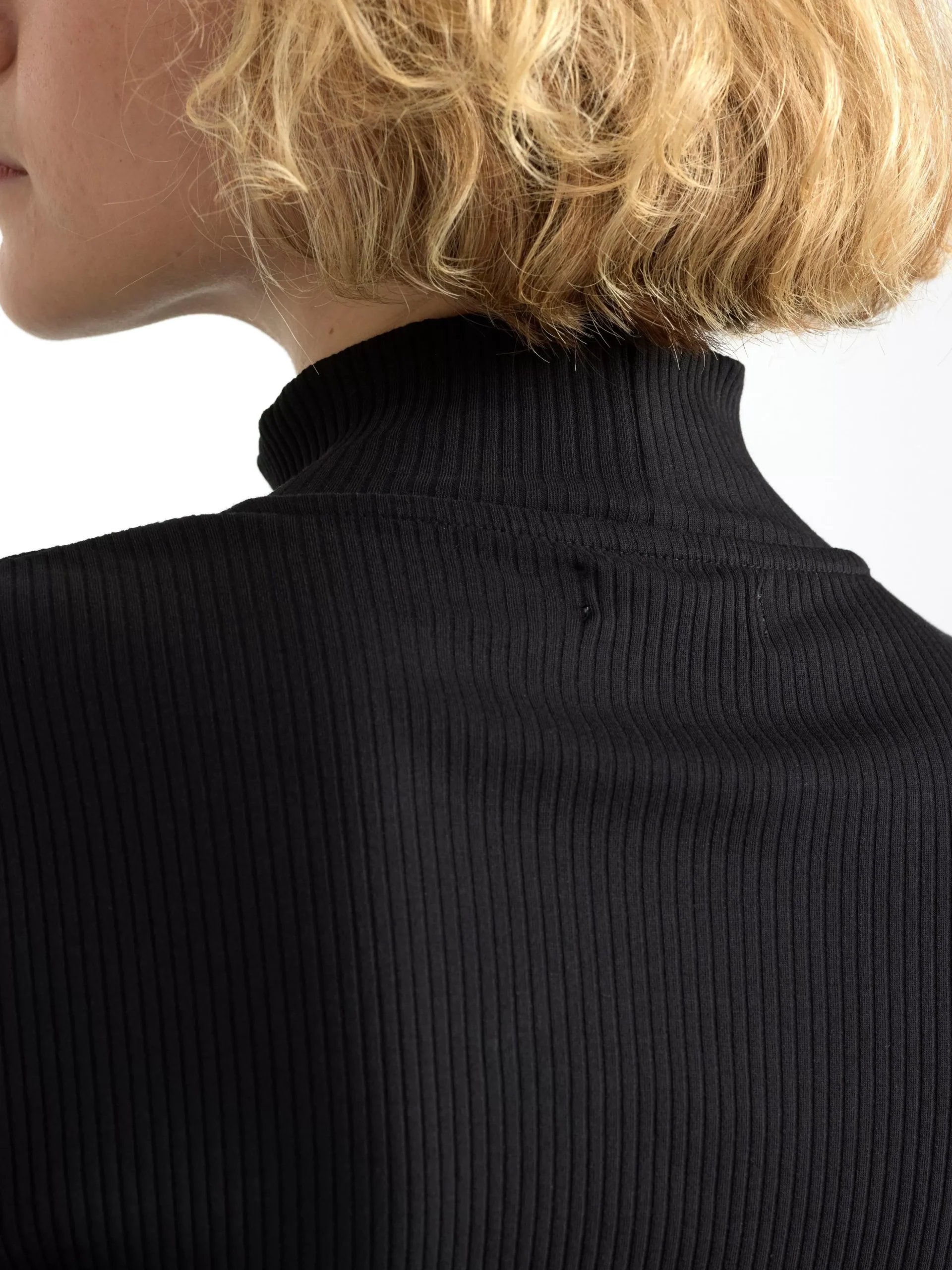 Toppar & T-Shirts>Lindex Langarmad Ribbad Polotroja Black