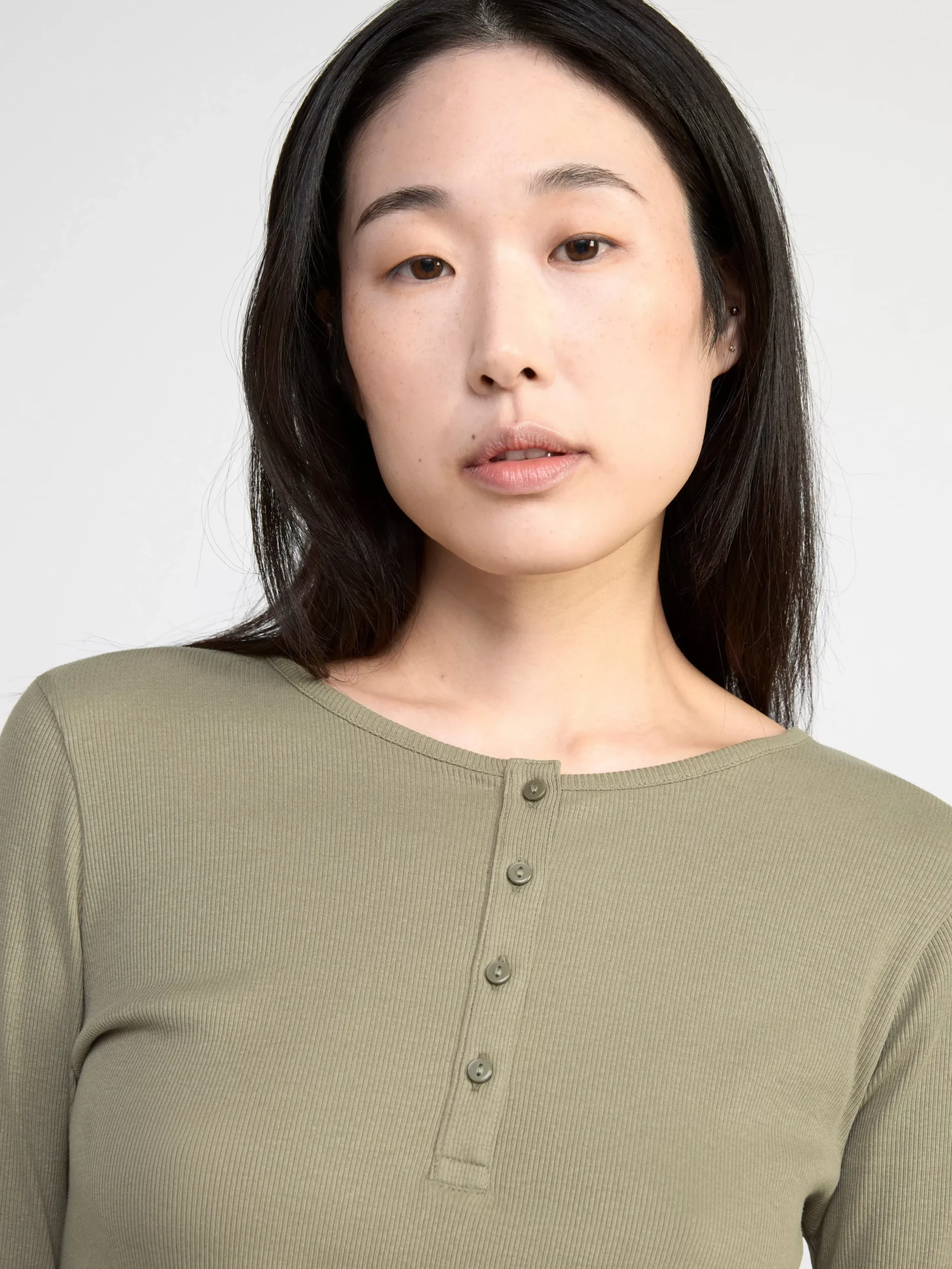 Nattplagg>Lindex Langarmad Ribbad Pyjamastopp Khaki
