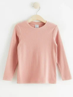 Toppar & T-Shirts>Lindex Langarmad Ribbad Topp Dusty Pink