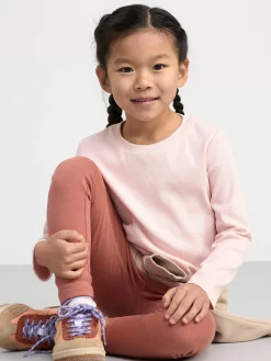 Toppar & T-Shirts>Lindex Langarmad Ribbad Topp Light Dusty Pink