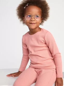 Toppar & T-Shirts>Lindex Langarmad Ribbad Troja Dusty Pink