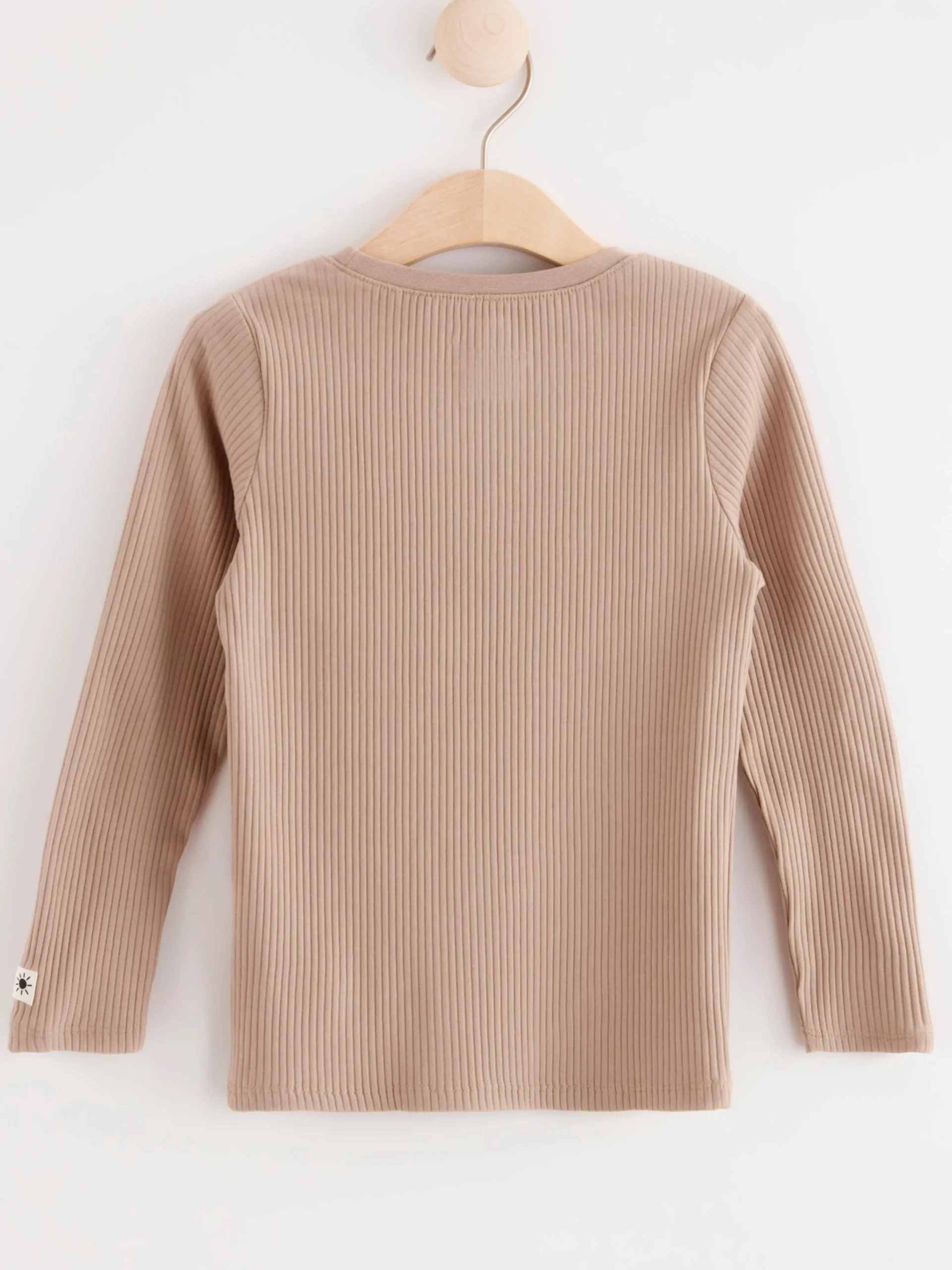 Toppar & T-Shirts>Lindex Langarmad Ribbad Troja Beige
