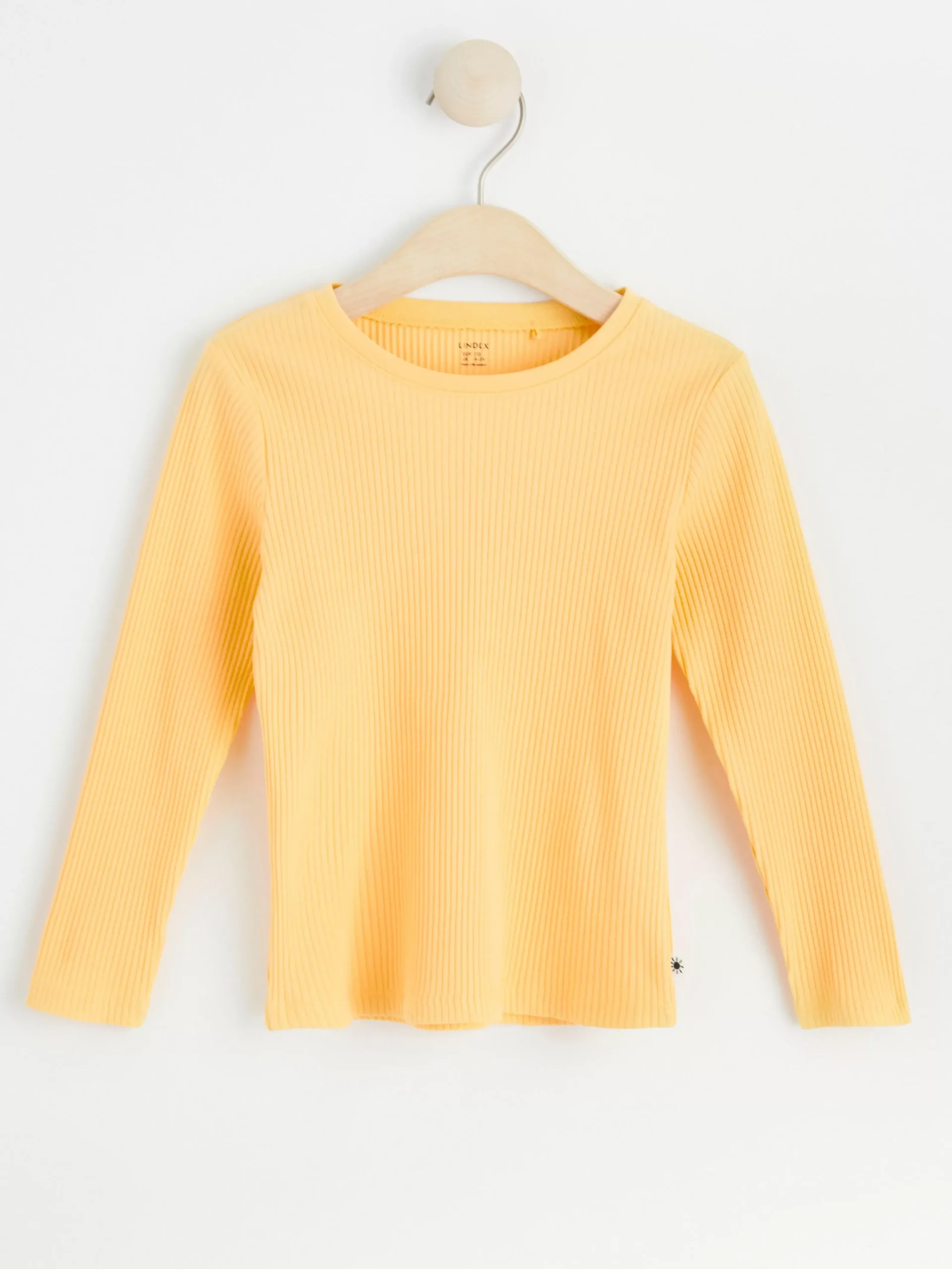 Toppar & T-Shirts>Lindex Langarmad Ribbad Troja Light Dusty Yellow
