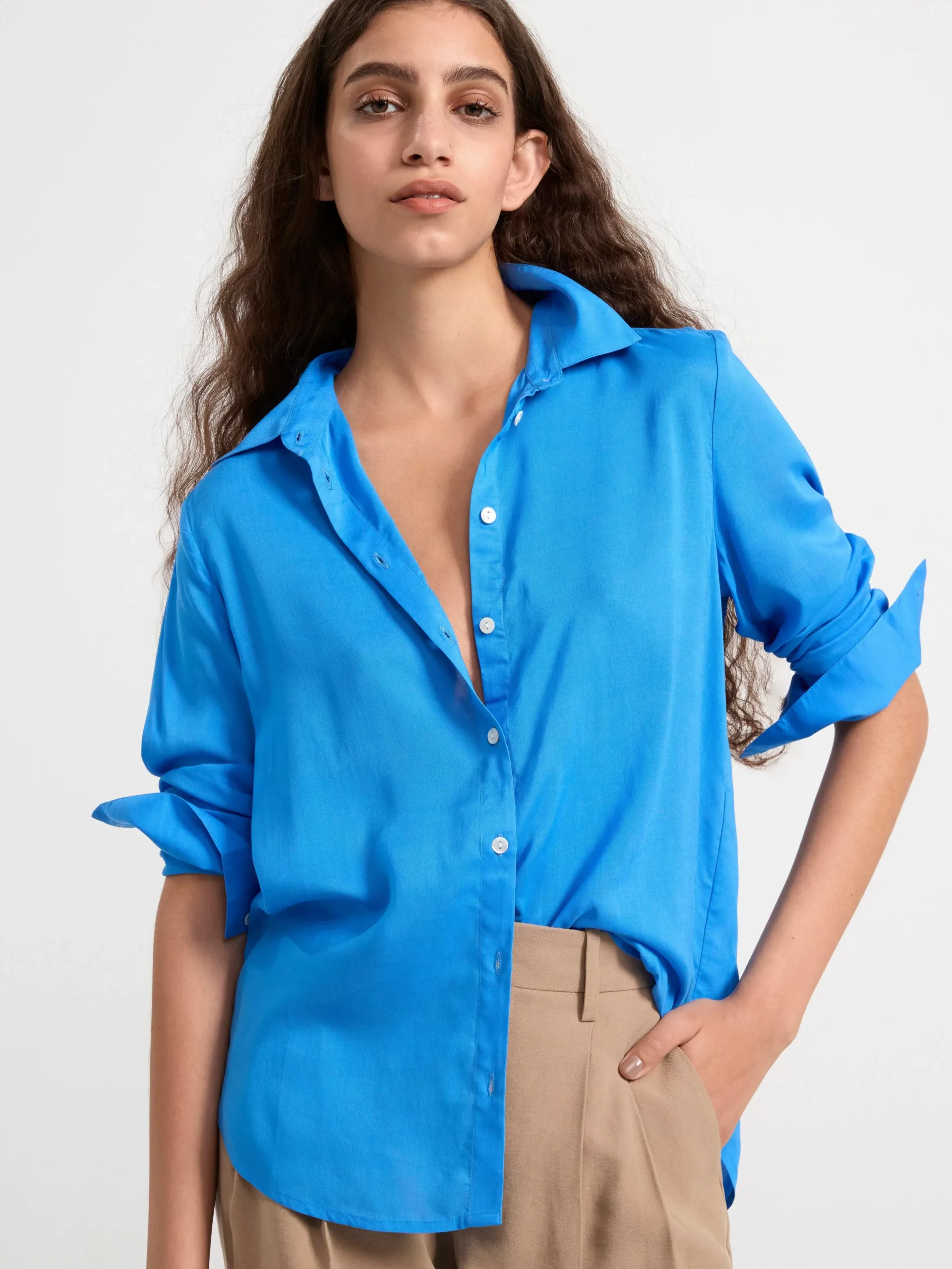 Blusar & Skjortor>Lindex Langarmad Skjorta Strong Blue