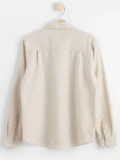 Skjortor & Blusar>Lindex Langarmad Skjorta I Linneblandning Light Grey