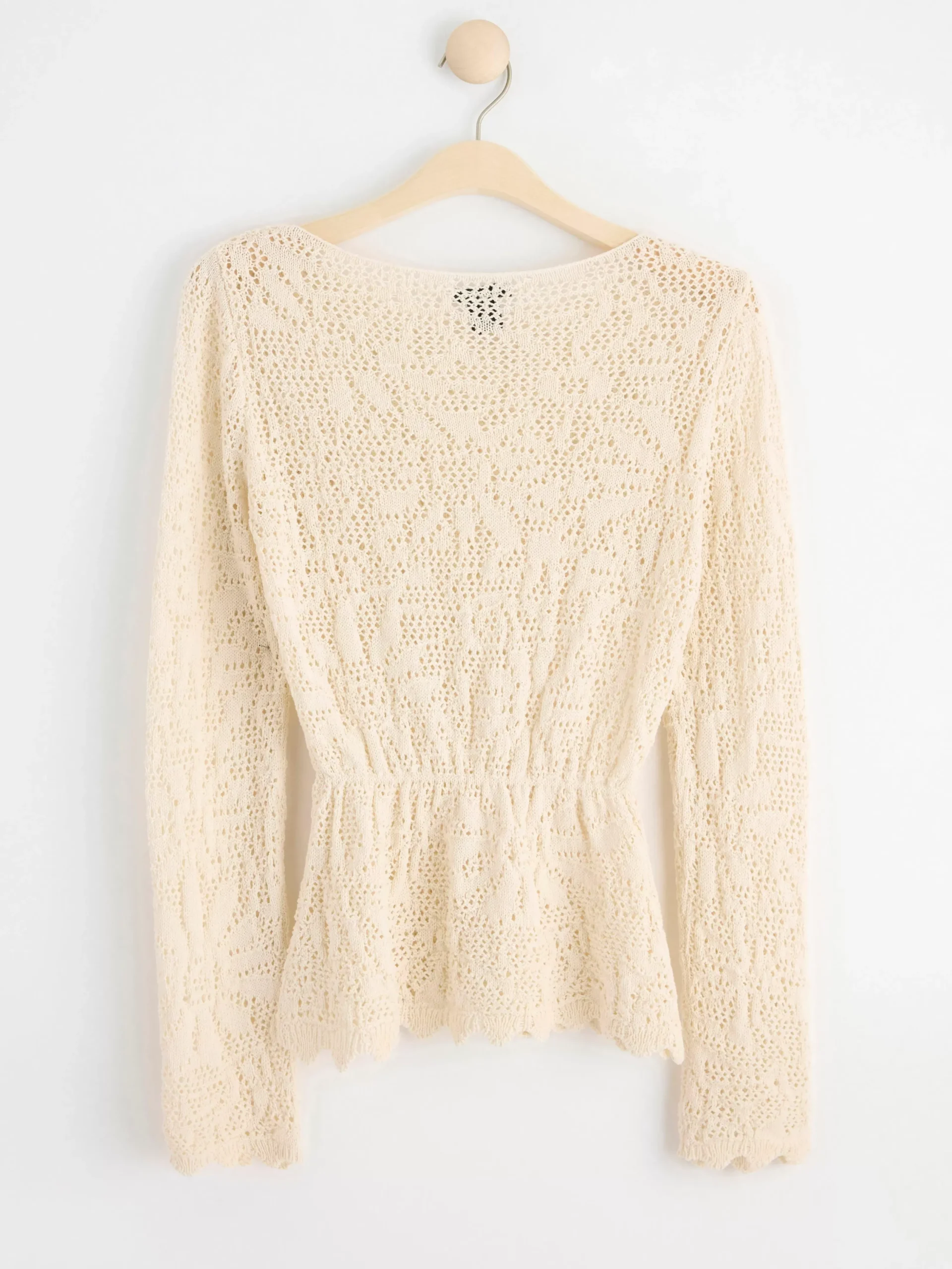 Tröjor & Cardigans>Lindex Langarmad Stickad Troja Beige