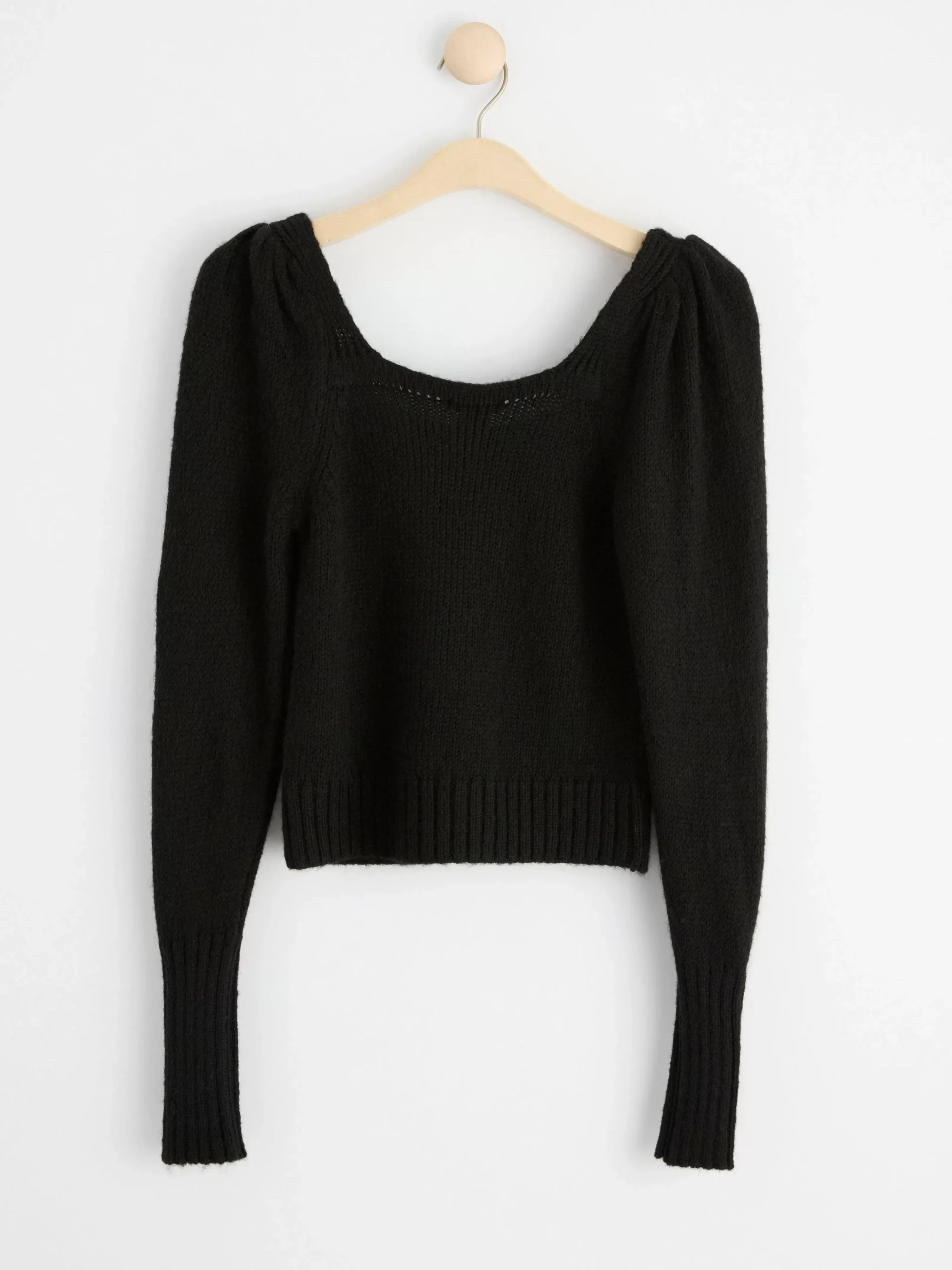 Tröjor & Cardigans>Lindex Langarmad Stickad Troja Black