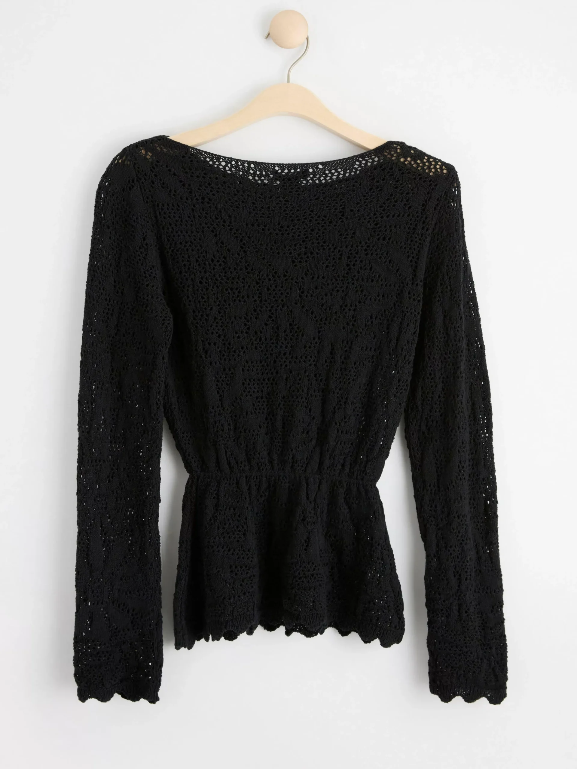 Tröjor & Cardigans>Lindex Langarmad Stickad Troja Black