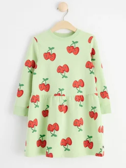 Klänningar>Lindex Langarmad Sweatshirtklanning Med Borstad Insida Light Green