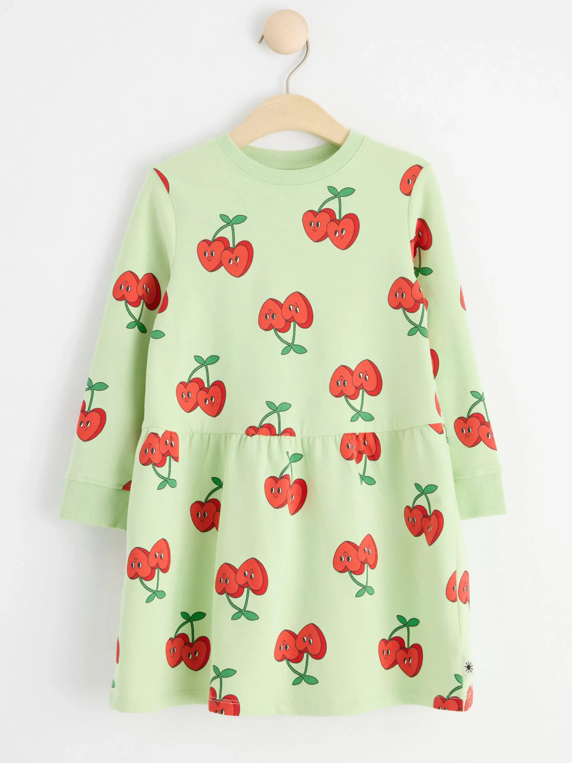 Klänningar>Lindex Langarmad Sweatshirtklanning Med Borstad Insida Light Green