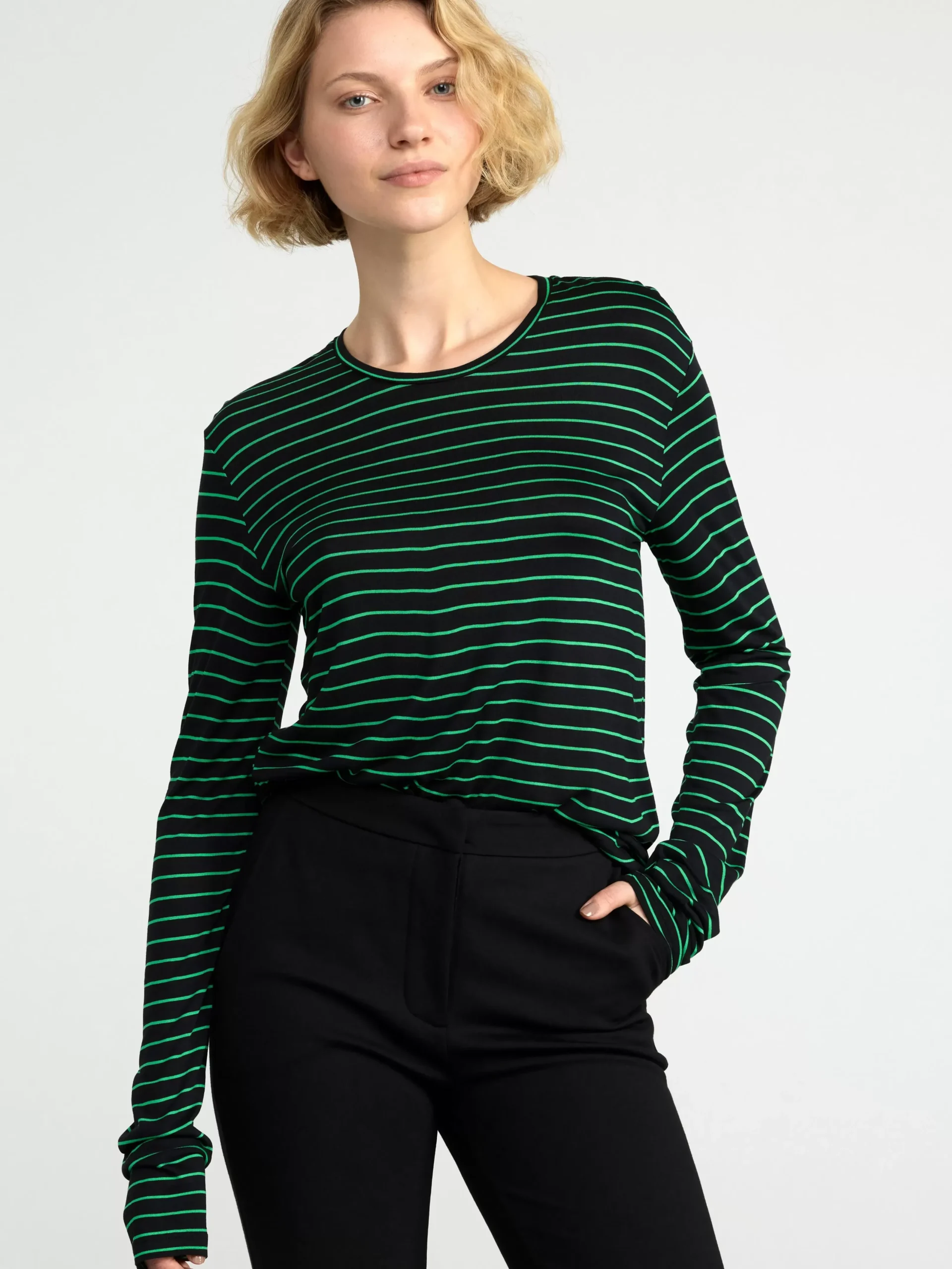 Toppar & T-Shirts>Lindex Langarmad Topp Green