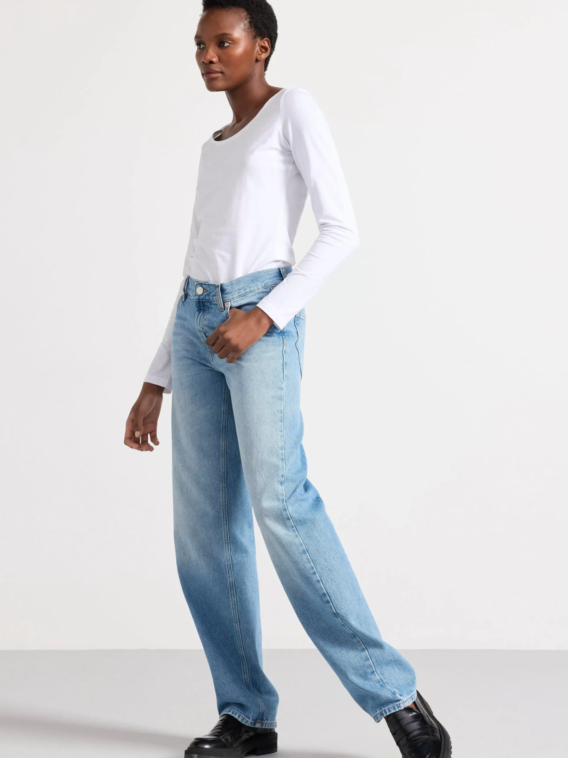 Toppar & T-Shirts>Lindex Langarmad Topp White