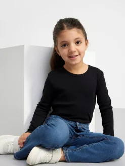 Toppar & T-Shirts>Lindex Langarmad Topp Black