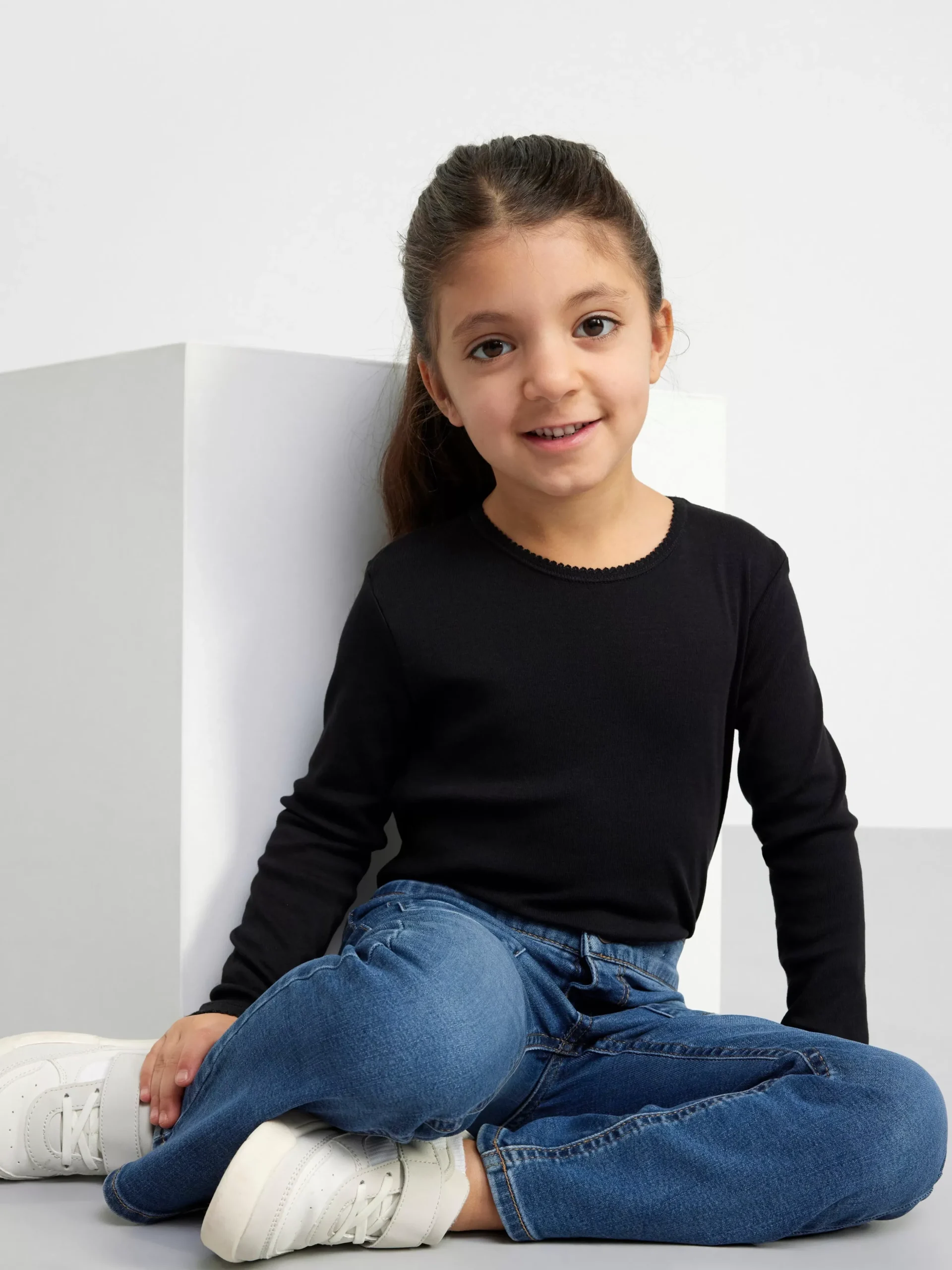 Toppar & T-Shirts>Lindex Langarmad Topp Black