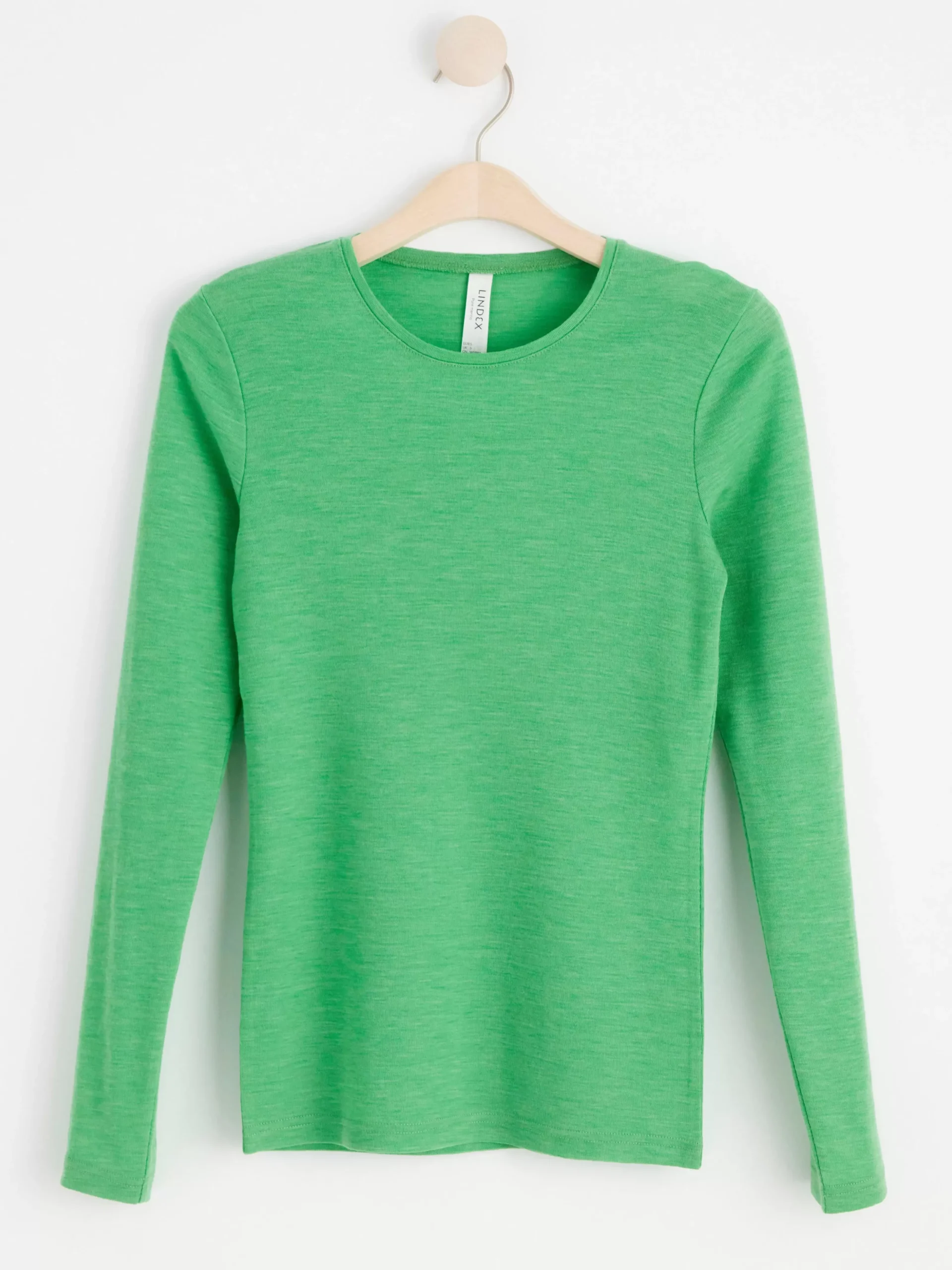 Toppar & T-Shirts>Lindex Langarmad Topp I Merinoull Green