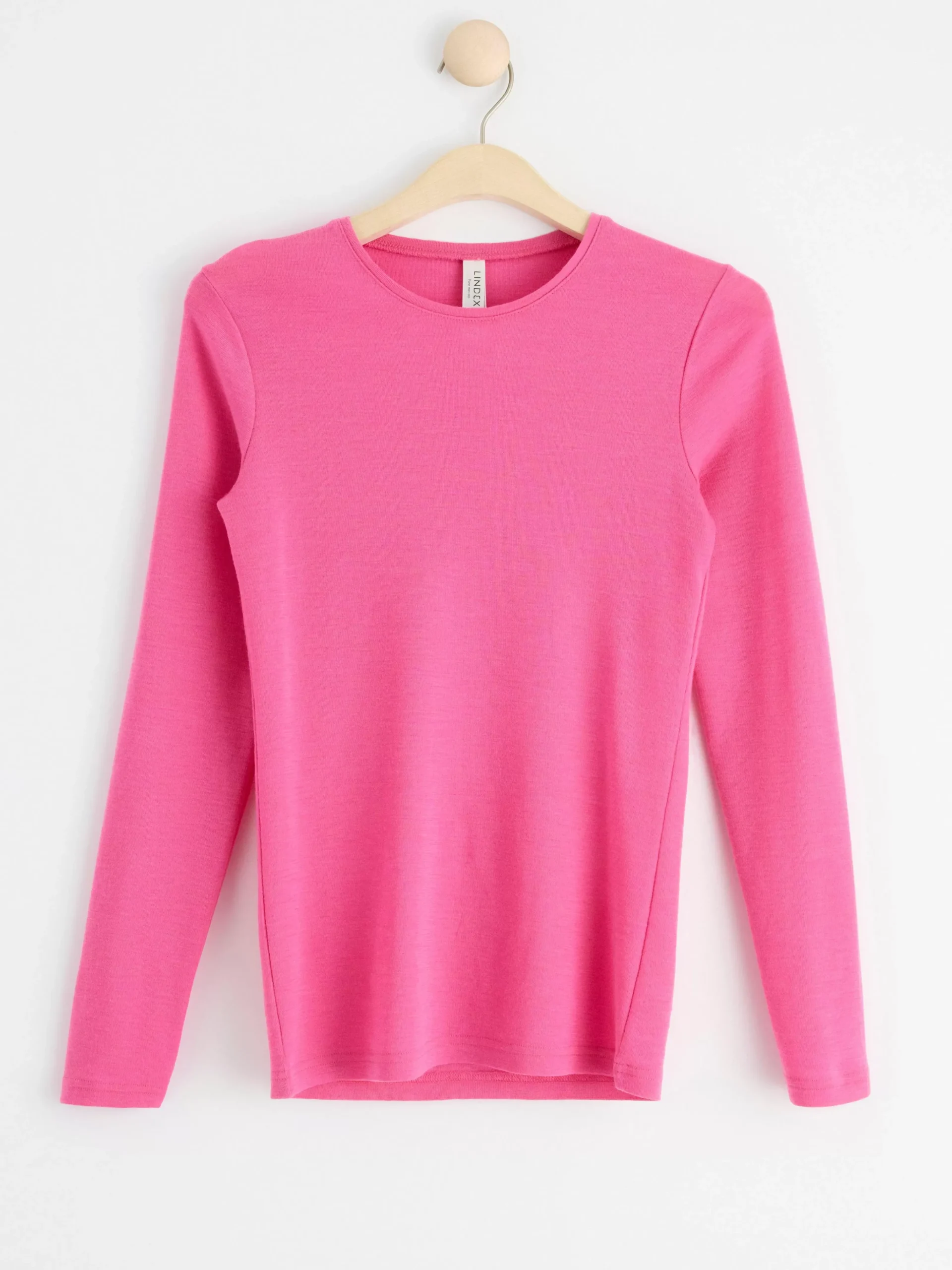 Toppar & T-Shirts>Lindex Langarmad Topp I Merinoull Pink