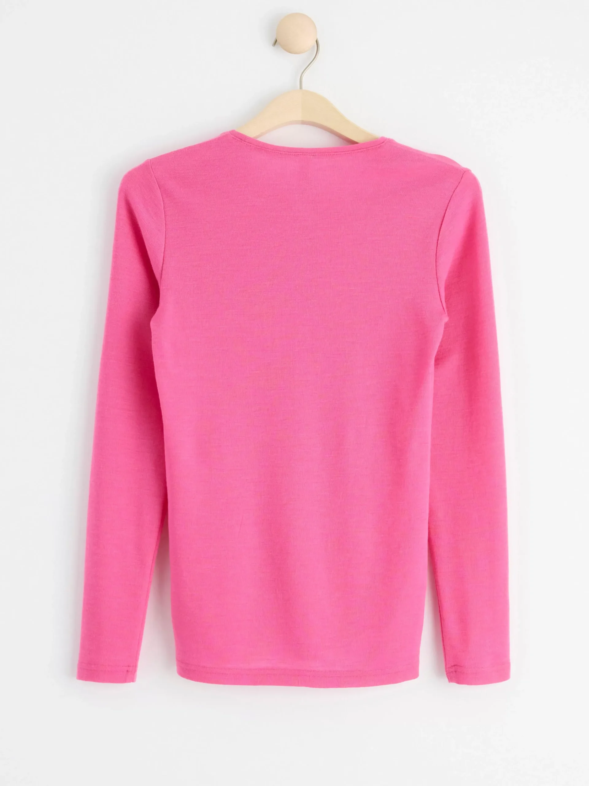 Toppar & T-Shirts>Lindex Langarmad Topp I Merinoull Pink
