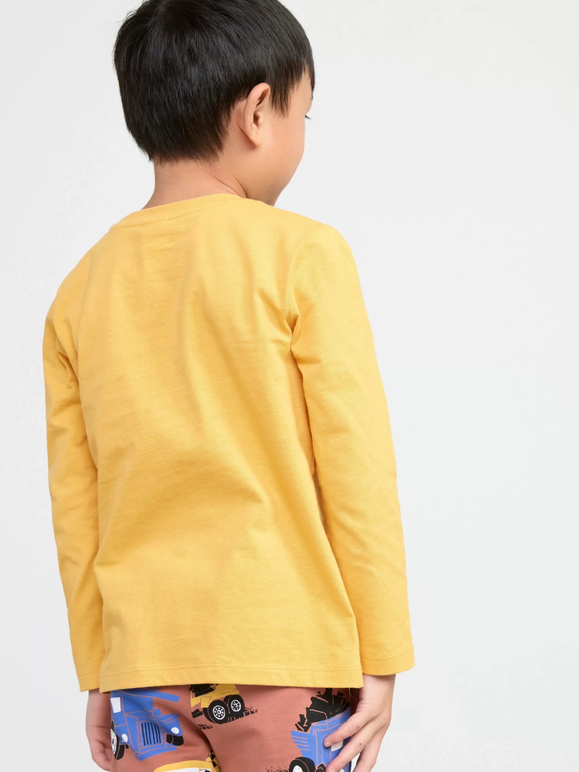 Toppar & T-Shirts>Lindex Langarmad Topp Med Fordon Light Dusty Yellow
