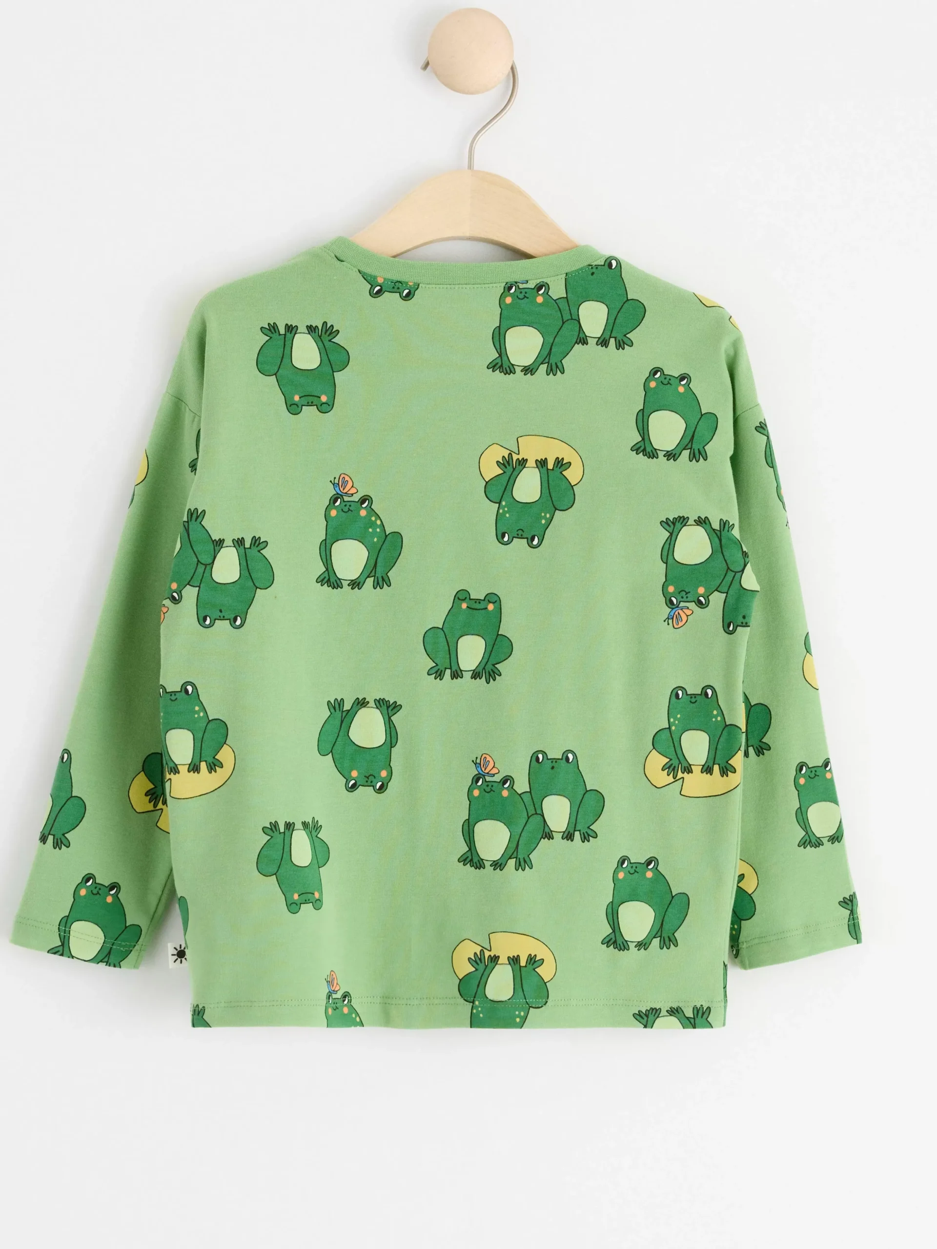 Toppar & T-Shirts>Lindex Langarmad Topp Med Grodor Green
