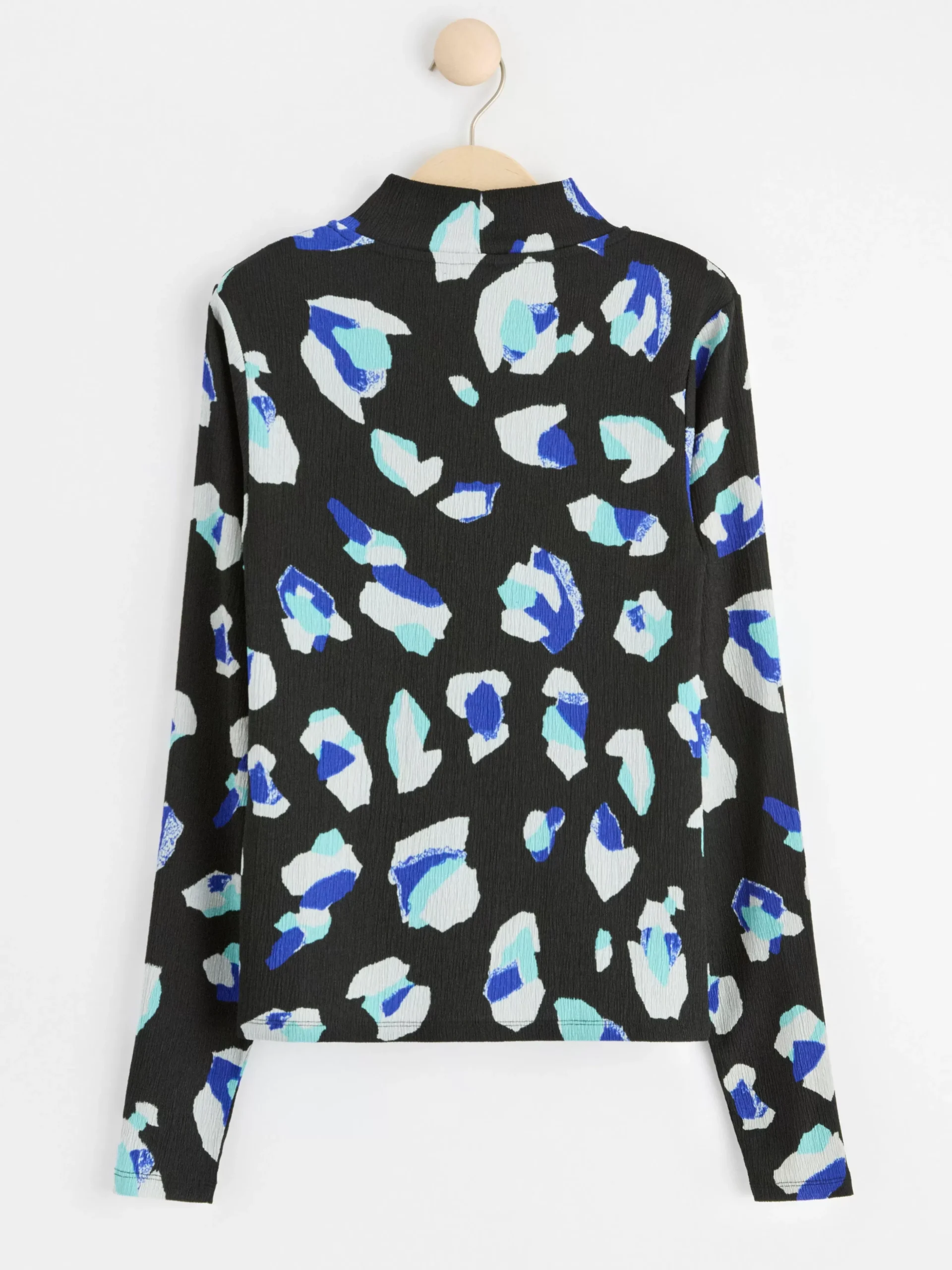 Toppar & T-Shirts>Lindex Langarmad Topp Med Halvpolo Black