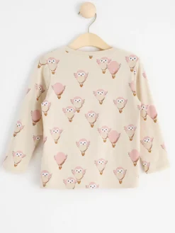 Toppar & T-Shirts>Lindex Langarmad Topp Med Luftballongdjur Light Beige